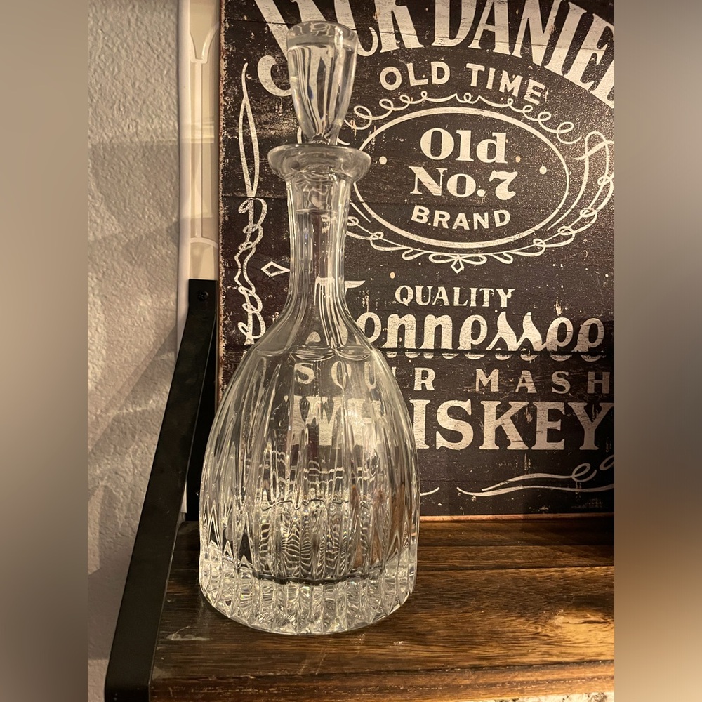 Mid century crystal decanter